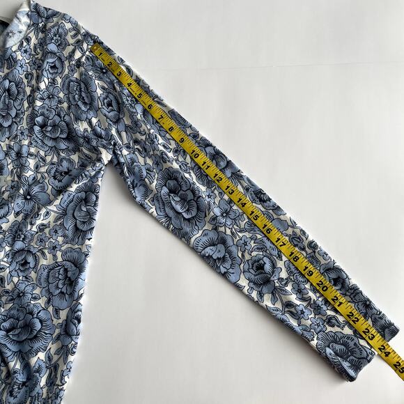 NWT AnnTaylor Factory Cotton Floral Cardigan Size L - Picture 10 of 11